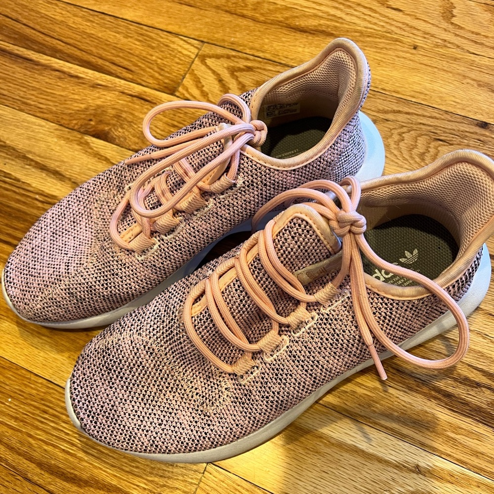 Adidas pink tubular sneakers
